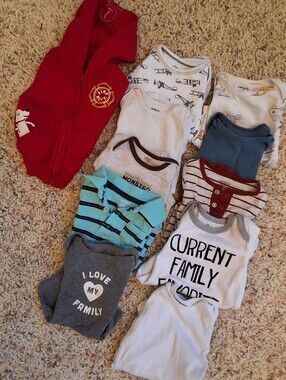 Bundle Baby Boys, Mixed 3 Mos, Short Sleeve Onies & Hoodie